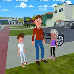 Взлом Super Dad Virtual : Happy Game  [МОД Много монет] - полная версия apk на Андроид