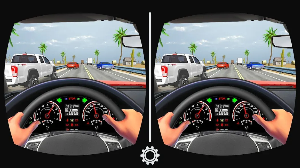 VR Traffic Racing In Car Drive (ВР Трафик Гонки на Автомобиле Вождения)  [МОД Unlimited Money] Screenshot 1