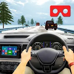 Скачать взломанную VR Traffic Racing In Car Drive (ВР Трафик Гонки на Автомобиле Вождения)  [МОД Unlimited Money] - полная версия apk на Андроид