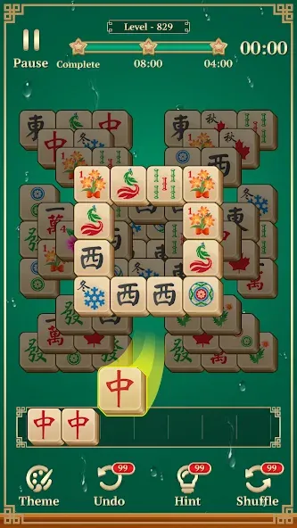 Mahjong Solitaire: 3 Tiles (Маджонг Классик)  [МОД Бесконечные монеты] Screenshot 2