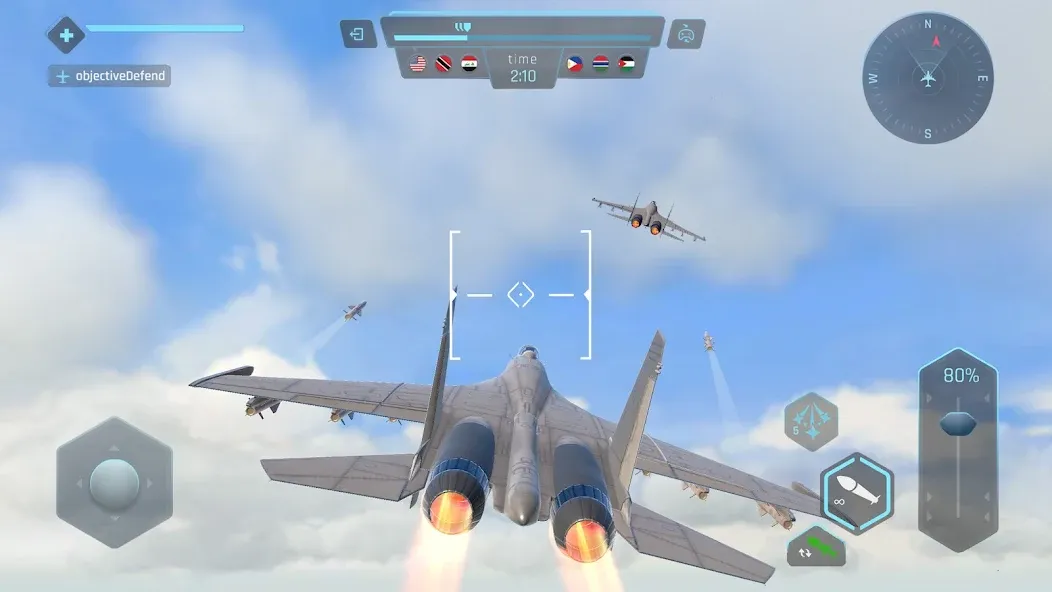 Sky Warriors: Airplane Games (Скай Ворриорс)  [МОД Unlocked] Screenshot 3