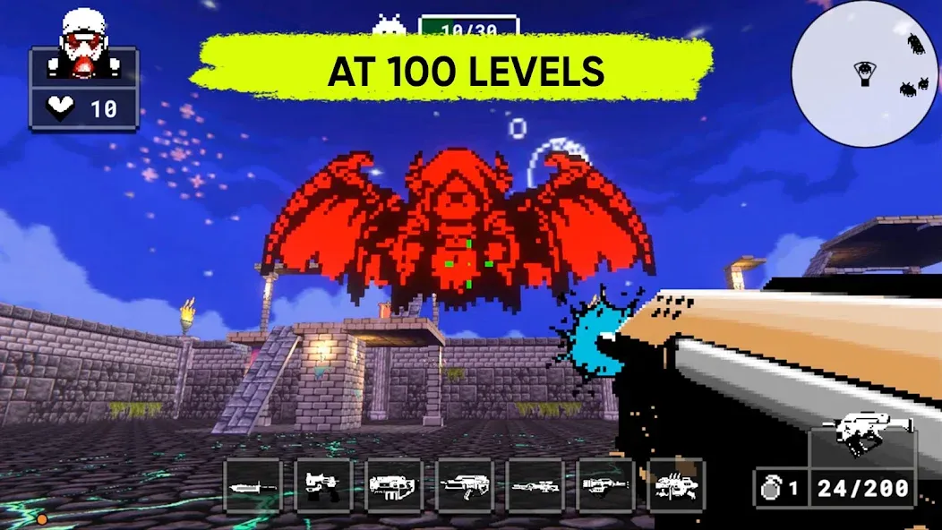 Doomsday pixel shooter 3d (Дум пиксельный шутер 3D)  [МОД Все открыто] Screenshot 3