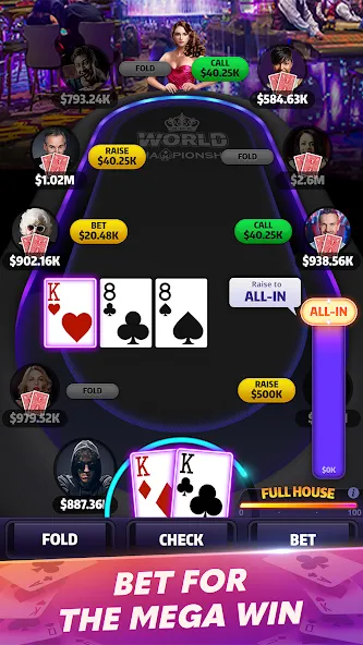 Mega Hit Poker: Texas Holdem (Мега Хит Покер)  [МОД Много денег] Screenshot 3