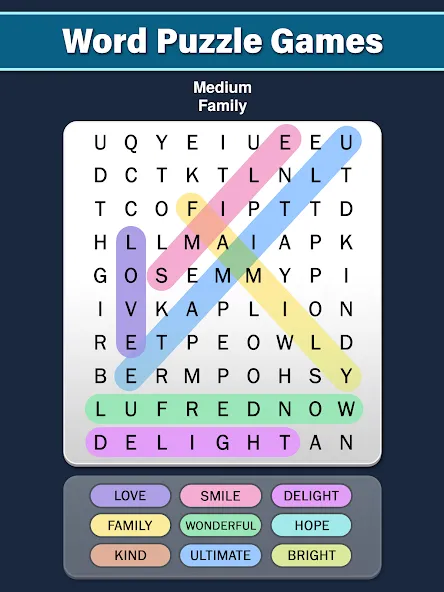 Word Search: Word Find (Ворд Срч)  [МОД Бесконечные деньги] Screenshot 5