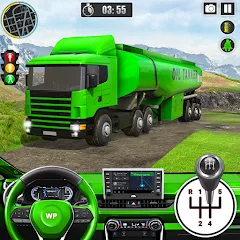 Взломанная Offroad Oil Tanker Truck Games (Оффроуд Игры на машинецистерне для нефти)  [МОД Бесконечные деньги] - стабильная версия apk на Андроид