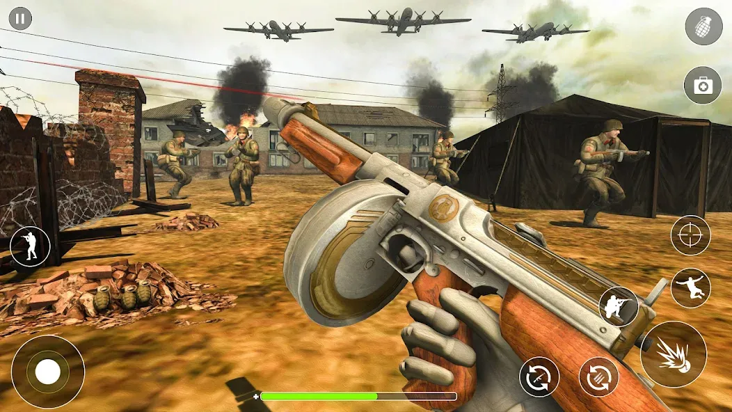 WW2 Survival Shooter :Gun fire (Вторая Мировая Война  )  [МОД Бесконечные монеты] Screenshot 4