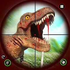 Взлом Dino Hunting Sniper Shooter 3D  [МОД Все открыто] - стабильная версия apk на Андроид