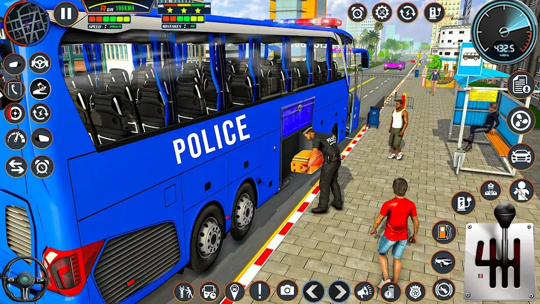 City Bus Simulator Bus Game 3D (Полицейский автобус симулятор)  [МОД Menu] Screenshot 2