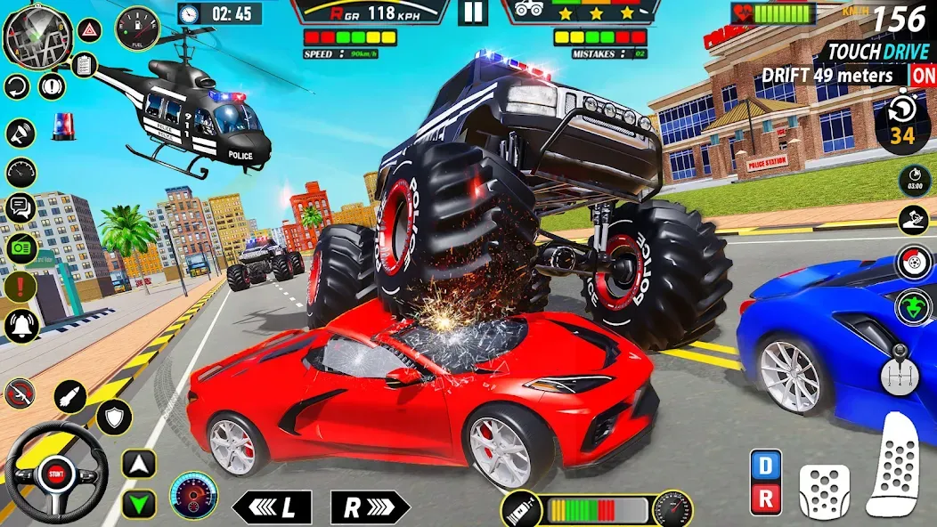 Police Monster Truck Car Games  [МОД Unlocked] Screenshot 5