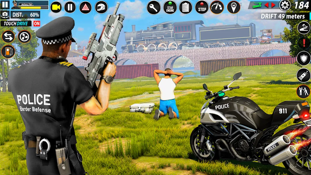 Police Moto Bike Chase Crime (Полицейская мотоциклетная погоня за преступником)  [МОД Mega Pack] Screenshot 4