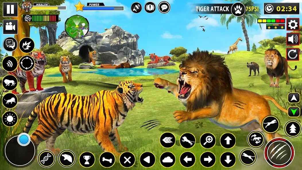 Tiger Simulator Lion games 3D (Тигровый Симулятор Игр Льва 3D)  [МОД Много монет] Screenshot 5