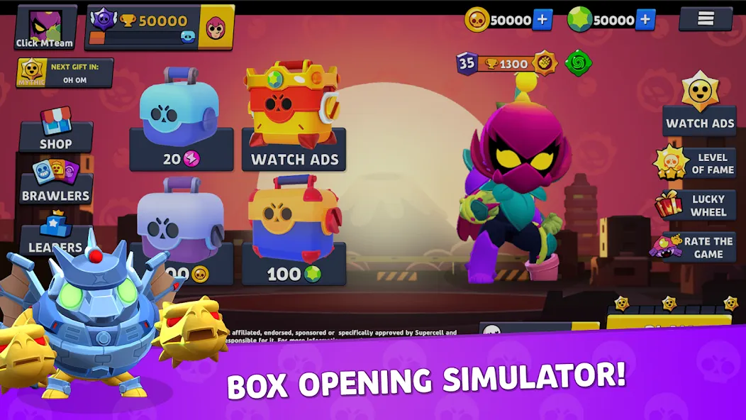 Brawl Box Stars Simulator  [МОД Mega Pack] Screenshot 1