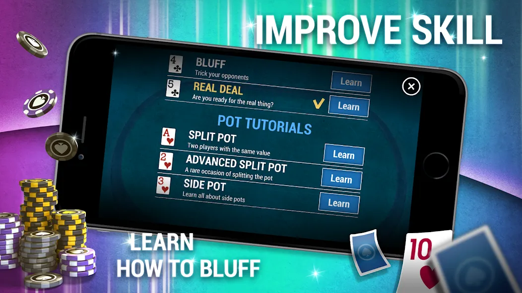 Learn How To Play Texas Poker  [МОД Меню] Screenshot 4