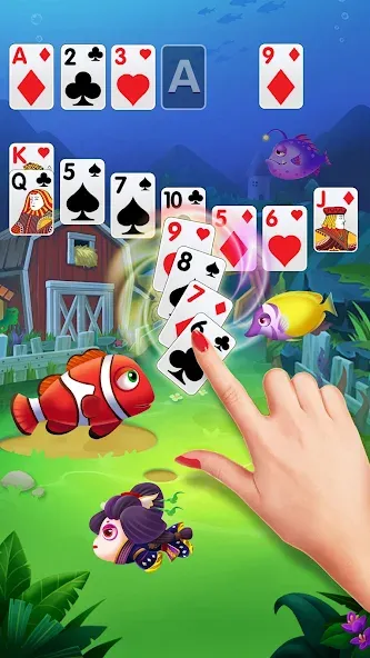 Solitaire Fish Klondike Card (Солитер Карточная игра Клондайк Фиш)  [МОД Unlimited Money] Screenshot 3