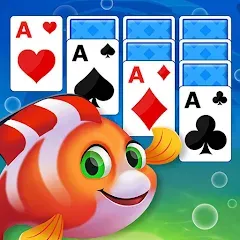 Взлом Solitaire Fish Klondike Card (Солитер Карточная игра Клондайк Фиш)  [МОД Unlimited Money] - полная версия apk на Андроид