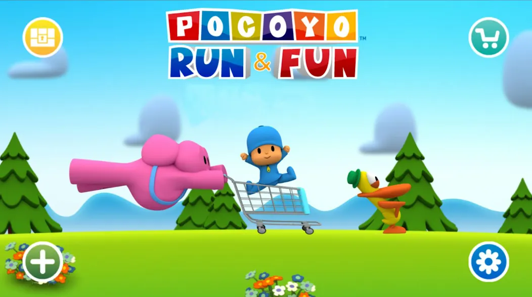 Pocoyo Run & Fun: Cartoon Jump  [МОД Бесконечные монеты] Screenshot 1