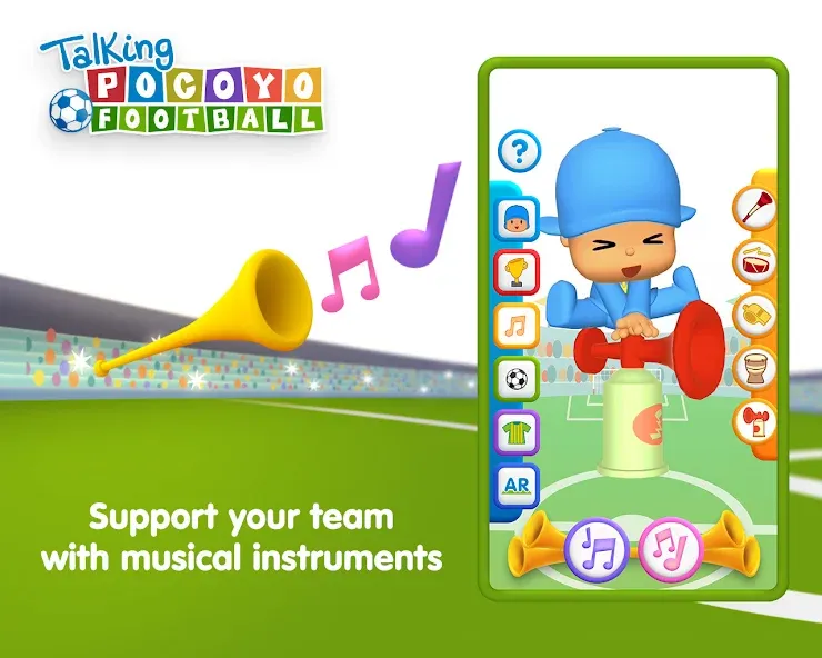 Talking Pocoyo Football  [МОД Много монет] Screenshot 4