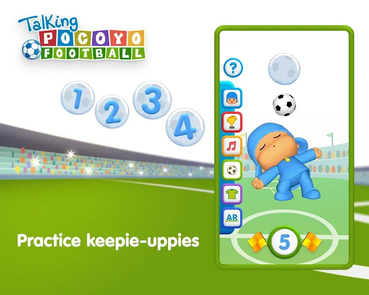 Talking Pocoyo Football  [МОД Много монет] Screenshot 5