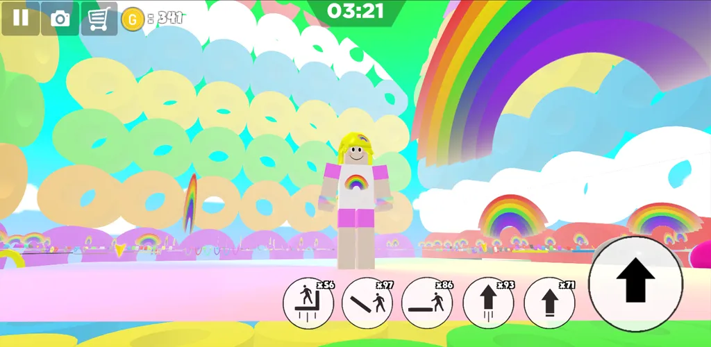 Rainbow Parkour sweet Girl (Рейнбоу Паркур милая девушка)  [МОД Unlocked] Screenshot 5