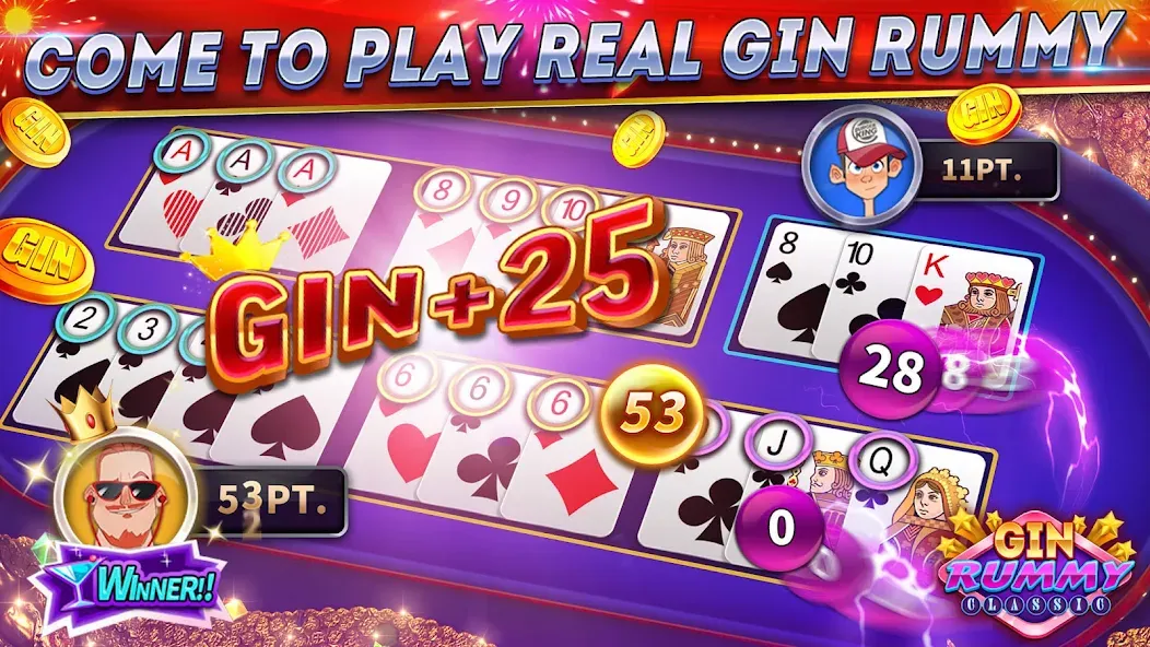 Gin Rummy Online & Offline  [МОД Menu] Screenshot 5