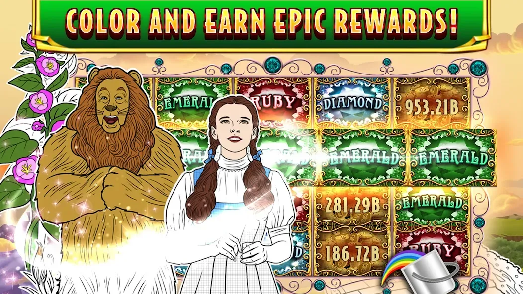 Wizard of Oz Slots Games (Волшебник из страны Оз игровой автомат)  [МОД Меню] Screenshot 5