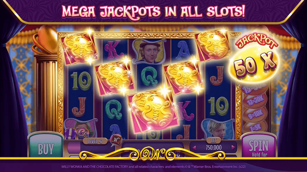 Willy Wonka Vegas Casino Slots (Вилли Вонка Вегас Казино Слоты)  [МОД Бесконечные деньги] Screenshot 4