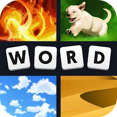 Скачать взломанную 4 Pics 1 Word (Картинки 1 Слово)  [МОД Mega Pack] - последняя версия apk на Андроид