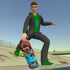 Скачать взлом Skateboard FE3D 2 (Скейтборд 3D 2)  [МОД Много монет] - полная версия apk на Андроид