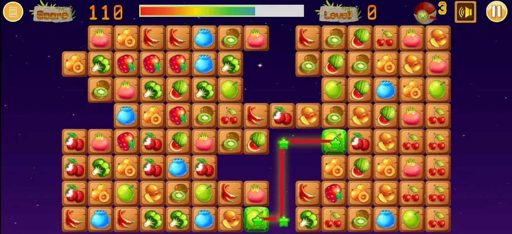 Link fruits - fruit match pair  [МОД Много монет] Screenshot 4