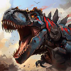 Взломанная Mech War: Jurassic Dinosaur (Мех Батл)  [МОД Много монет] - последняя версия apk на Андроид