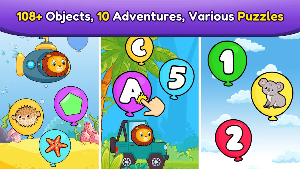 Balloon Pop Kids Learning Game  [МОД Много денег] Screenshot 5