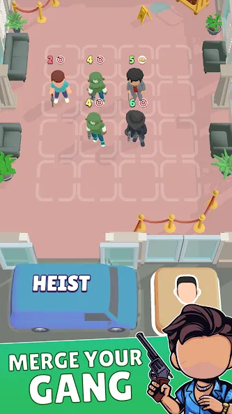 Merge Gangster Heist vs Police (Мердж Гангстер Хейст)  [МОД Бесконечные деньги] Screenshot 1