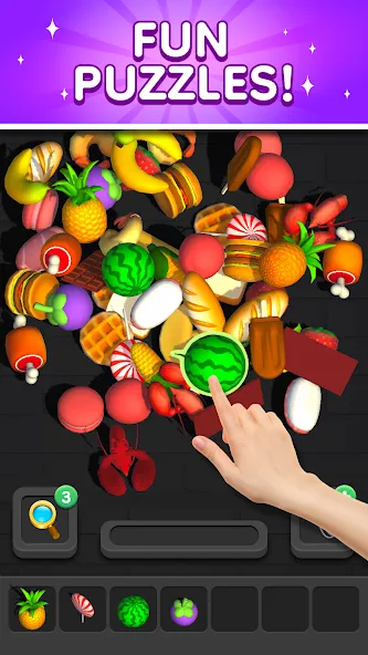 Match 3D - Tile Triple Puzzle (Матч 3Д)  [МОД Бесконечные монеты] Screenshot 2