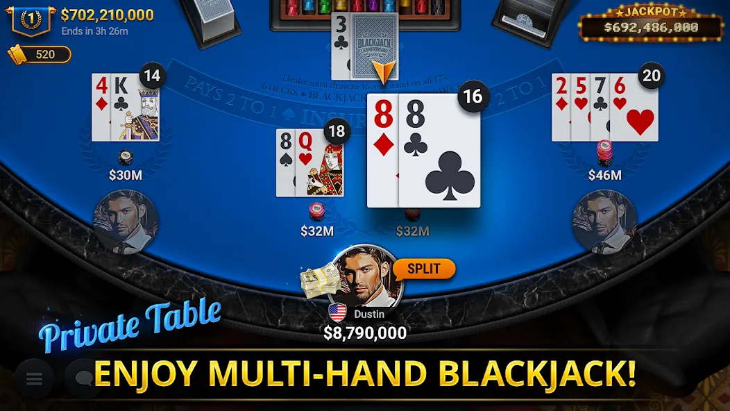 Blackjack Championship (Блэкджек Чемпионат)  [МОД Menu] Screenshot 5