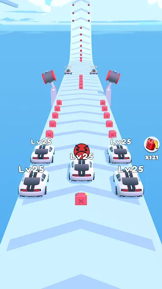 Merge Car Run - Evolution Race (Мердж Кар Ран)  [МОД Unlimited Money] Screenshot 3