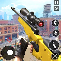 Скачать взломанную Code of Sniper 3D Gun Shooting  [МОД Mega Pack] - последняя версия apk на Андроид