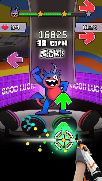 Beat Shooter Night: Rap Battle (ФНФ Фанк)  [МОД Бесконечные монеты] Screenshot 2