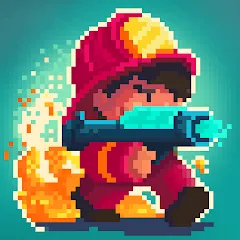 Скачать взломанную Firefighter: pixel shooter  [МОД Unlocked] - полная версия apk на Андроид