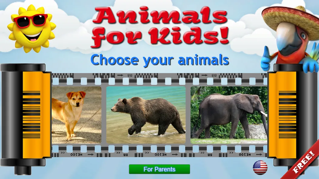 Animals for Kids  [МОД Бесконечные деньги] Screenshot 1