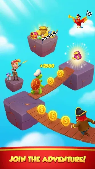 Coin Rush - Pirate GO! (Коин Раш)  [МОД Меню] Screenshot 2