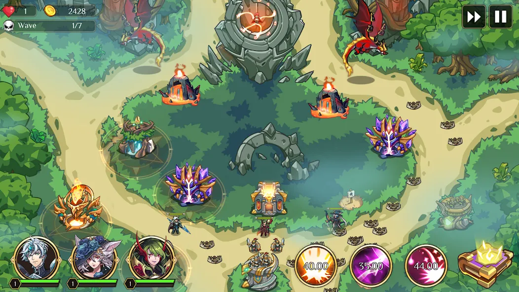 Kingdom War: Tower Defense TD (ТД Рояль)  [МОД Много монет] Screenshot 5