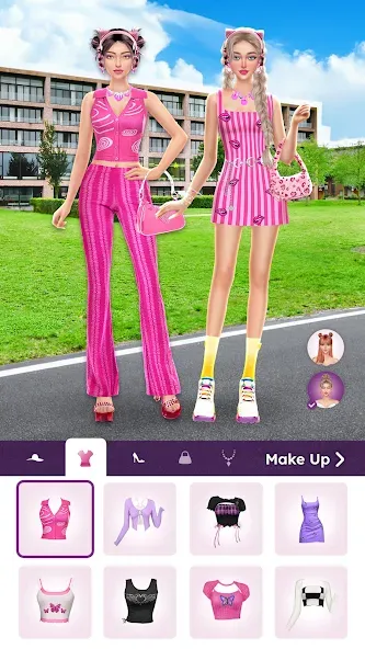 College Dress Up for Girls (Капель Макеовер)  [МОД Много денег] Screenshot 2