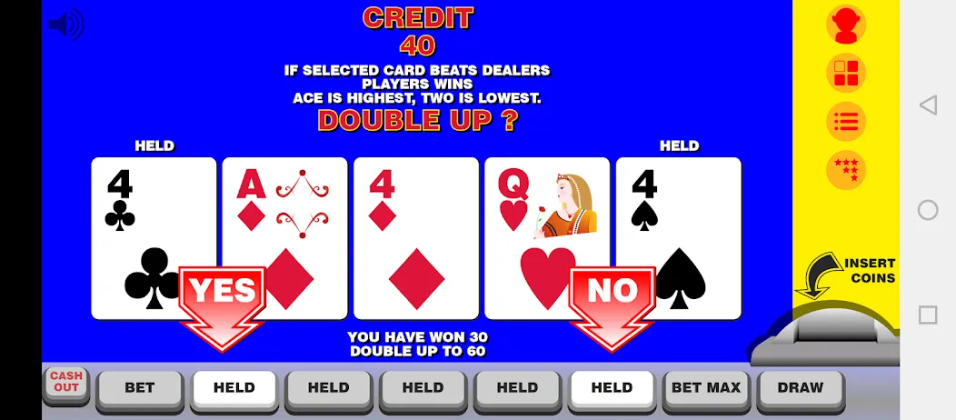 Video Poker with Double Up  [МОД Все открыто] Screenshot 2