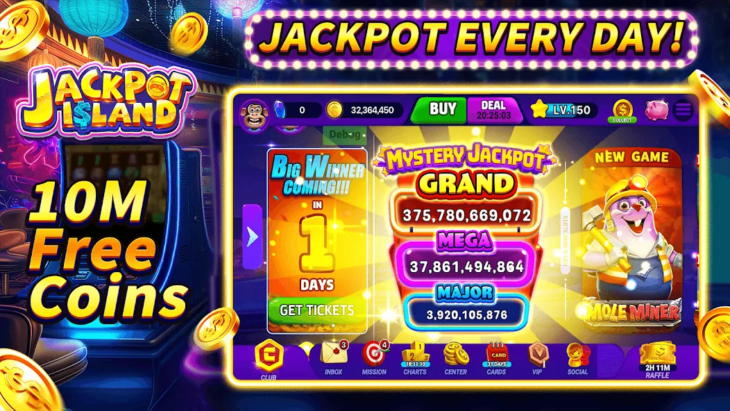 Jackpot Island - Slots Machine (Джекпот Айленд)  [МОД Mega Pack] Screenshot 1