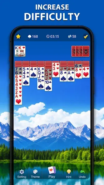 Spider Solitaire Classic  [МОД Много монет] Screenshot 3