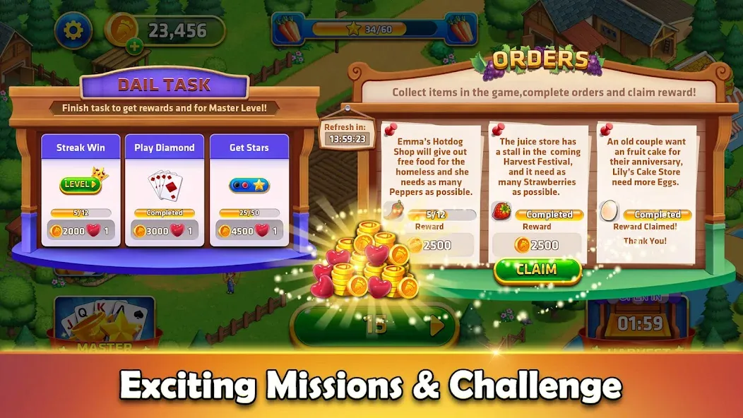 Tripeaks Solitaire - Home Town  [МОД Mega Pack] Screenshot 4