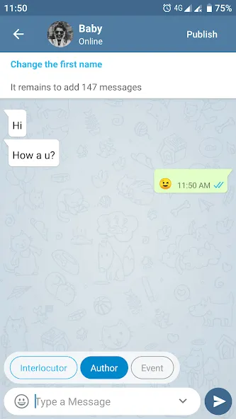 Fake Chat Messenger — TeleFake  [МОД Unlocked] Screenshot 4