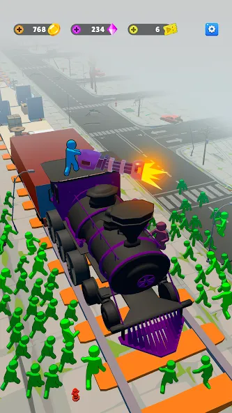 Train Defense: Zombie Game (Трейн Дефенс)  [МОД Бесконечные деньги] Screenshot 1