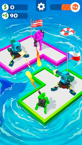 War of Rafts: Crazy Sea Battle (Война плотов)  [МОД Unlimited Money] Screenshot 4